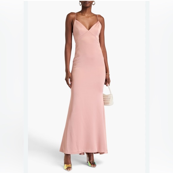 NWT Alice + Olivia Julietta Satin Crepe Slip Dress Size 8 - Picture 1 of 11